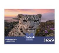 1000 Piece Snow Leopard Jigsaw Puzzle for Adults - Relaxation & Focus, Family Game, Alpine Moss Puzzles, Home Decoration Birthday Gifts 38x26cm/1000pcs