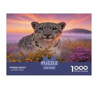 1000 Piece Snow Leopard Jigsaw Puzzle for Adults - Relaxation & Focus, Family Game, Alpine Shrubs Puzzles, Home Decoration Birthday Gifts 70x50cm/1000pcs