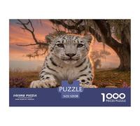 1000 Piece Snow Leopard Jigsaw Puzzle for Adults - Relaxation & Focus, Family Game, Giant Tree Jigsaws, Decoration Unique Gift 52x38cm/1000pcs