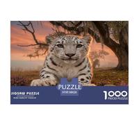 1000 Piece Snow Leopard Jigsaw Puzzle for Adults - Relaxation & Focus, Family Game, Giant Tree Puzzles, Decoration Gifts 38x26cm/1000pcs