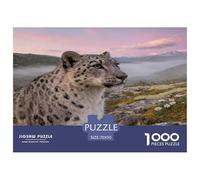 1000 Piece Snow Leopard Jigsaw Puzzle for Adults - Relaxation & Focus, Family Game, Moss Puzzles, Home Decoration Gifts 70x50cm/1000pcs