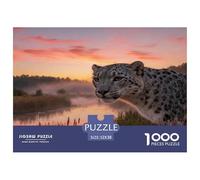 1000 Piece Snow Leopard Jigsaw Puzzle for Adults - Relaxation & Focus, Family Game, Wetland Puzzles, Decoration Gifts 52x38cm/1000pcs