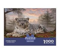 1000 Piece Snow Leopard Jigsaw Puzzle for Adults - Relaxation & Focus, Family Game, Woods Jigsaws, Decoration Unique Gift 70x50cm/1000pcs