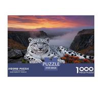 1000 Piece Snow Leopard Jigsaw Puzzle for Adults - Stress Relief & Relaxation, Canyon Puzzle, Home Decoration Birthday Gifts 38x26cm/1000pcs