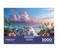 1000 Piece Snow Leopard Jigsaw Puzzle for Adults - Stress Relief & Relaxation, Dunes Puzzle, Decoration Unique Gift 52x38cm/1000pcs