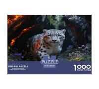 1000 Piece Snow Leopard Jigsaw Puzzle for Adults - Stress Relief & Relaxation, Lava Puzzles, Home Decoration Gifts 38x26cm/1000pcs