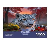 1000 Piece Snow Leopard Jigsaw Puzzle for Adults - Stress Relief & Relaxation, Maple Tree Puzzles, Decoration Unique Gift 70x50cm/1000pcs