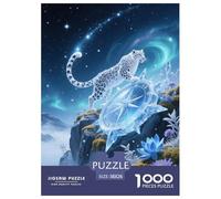 1000 Piece Snow Leopard Jigsaw Puzzles for Adults Kids Challenge Toy Family Game Decoration Snow Leopard Compass Puzzle Gifts 38x26cm/1000pcs