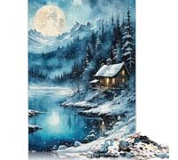 1000 Piece Snowy Evening Jigsaw Puzzles for Adults Paper Puzzles for Teenagers Gifts Unique Home Decor And Gifts 1000pcs (75x50cm)