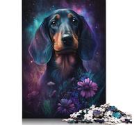 1000 Piece Space Animal Dachshund Jigsaw Puzzles for Adults Learning Educational Toys Family Games Birthday Gifts 1000pcs (75x50cm)