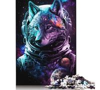 1000 Piece Space Astronaut Wolf Jigsaw Puzzles for Adult Teenagers Paper Puzzles For Family Fun & Game Night 1000pcs (75x50cm)