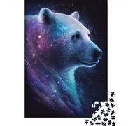 1000 Piece Space Galaxy Polar Bear Jigsaw Puzzle for Adult Teenagers Paper Jigsaw Puzzles Educational Game Challenge Toy Birthday Gifts 1000pcs (38x26cm)