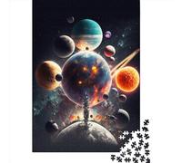 1000 Piece Space Scene With Planets Jigsaw Puzzle for Adult Teenagers Jigsaw Puzzle For Family Fun & Game Night 1000pcs (75x50cm)