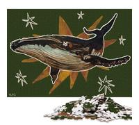 1000 Piece Space Whale Nevenasloth Jigsaw Square Puzzle for Adults & Wooden Puzzles Educational Game Challenge Toy 1000pcs (75x50cm)