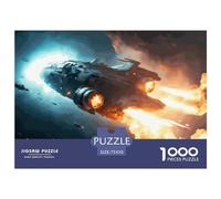 1000 Piece Spaceship Jigsaw Puzzles, for Adults & Wooden Puzzles Educational Games For Kids 1000pcs (75x50cm)