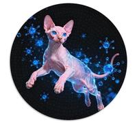 1000 Piece Sphynx Cat Jigsaw Puzzle for Adults - Challenging & Brainteasing, Quantum Particles Jigsaws, Home Decoration Gifts 1000pcs (67.5x67.5cm)