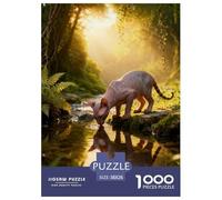 1000 Piece Sphynx Cat Jigsaw Puzzle for Adults & Kids - Challenging & Brainteasing, Warm Sun Forest Puzzles, Home Decoration Unique Gift 38x26cm/1000pcs