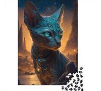 1000 Piece Sphynx Cat Myth Creative Square Jigsaw Puzzles for Adults & Paper Puzzles Educational Toys 38x26cm/1000pcs