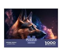 1000 Piece Spirit German Shepherd Square Puzzles for Adults & Wooden Puzzles Educational Game 1000pcs (75x50cm)