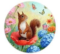 1000 Piece Squirrel Jigsaw Puzzle for Adults - Challenging & Brainteasing, Flowers Puzzle, Home Decoration Gifts 1000pcs (67.5x67.5cm)