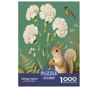 1000 Piece Squirrel Jigsaw Puzzle for Adults - Challenging Game, Flowers Jigsaws, Decoration Unique Gift 38x26cm/1000pcs
