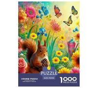 1000 Piece Squirrel Jigsaw Puzzle for Adults Kids - Family Fun, Educational Toys, Flowers Puzzle, Decoration Gifts 70x50cm/1000pcs