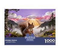 1000 Piece Squirrel Jigsaw Puzzle for Adults & Kids - Family Fun, Family Game, Cloudy Valley Puzzles, Decoration Unique Gift 38x26cm/1000pcs