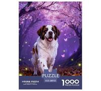 1000 Piece St. Bernard Jigsaw Puzzle for Adults & Kids - Challenging & Brainteasing, Cherry Blossoms Puzzles, Decoration Unique Gift 52x38cm/1000pcs