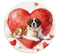 1000 Piece St. Bernard Jigsaw Puzzle for Adults Kids - Family Fun, Family Game, Heart Shape Puzzles, Home Decoration Gifts 1000pcs (67.5x67.5cm)