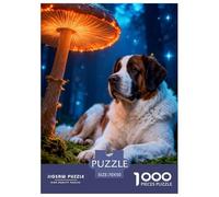 1000 Piece St. Bernard Jigsaw Puzzles for Adults - Challenging Game, Mushroom Forest Jigsaws, Home Decoration Gifts 70x50cm/1000pcs