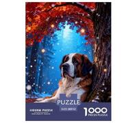1000 Piece St. Bernard Jigsaw Puzzles for Adults - Family Fun, Family Game, Autumn Woods Jigsaws, Decoration Gifts 52x38cm/1000pcs