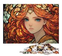 1000 Piece Stained Glass Maiden -5 Puzzles for Adults Wooden Puzzles Educational Game for Children As A 1000pcs (75x50cm)