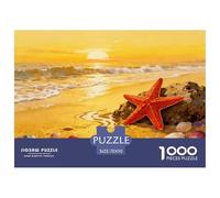 1000 Piece Starfish Jigsaw Puzzle for Adults Kids - Family Fun, Family Game, Golden Coast Beach Puzzle, Decoration Birthday Gifts 70x50cm/1000pcs