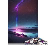 1000 Piece Starlit Galaxy Night Sky Jigsaw Puzzles, for Adults & Wooden Puzzles Educational Games For Kids 1000pcs (75x50cm)