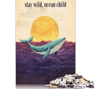1000 Piece Stay Wild, Ocean Child Puzzles for Wooden Puzzles Educational Game for Adult 1000pcs (75x50cm)