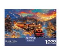 1000 Piece Steam Train Game Puzzle for Adults Gifts Family Challenging Toys Home Decoration Dream Journey Jigsaw Puzzle for Women Men Adult 38x26cm/1000pcs