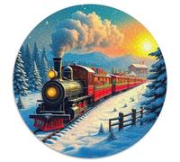1000 Piece Steam Train Game Puzzle Great Gift for Adults Educational Games Home Decoration Brainteasing Dream Journey Jigsaw Puzzle for Adults 1000pcs (67.5x67.5cm)