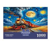 1000 Piece Steam Train Jigsaw Puzzles for Adults Gifts Challenging Games Home Decors Dream Journey Jigsaw Puzzle for Adults And Kids Age 12 And Up 70x50cm/1000pcs