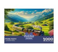1000 Piece Steam Train Jigsaw Puzzles Great Gift for Adults Challenging Games Home Decoration Dream Journey Jigsaw Puzzle for Women Men Adult 38x26cm/1000pcs