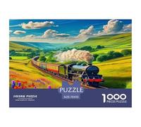 1000 Piece Steam Train Jigsaw Puzzles Great Gift for Adults Educational Games Home Decors Brainteasing Dream Journey Jigsaw Puzzle for Women Men Adult 70x50cm/1000pcs