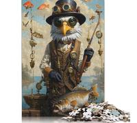 1000 Piece Steampunk Bass Bald Eagle Jigsaw Puzzles for Adults Paper Puzzles for Teenagers Gifts Unique Home Decor And Gifts 1000pcs (38x26cm)