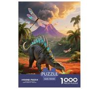 1000 Piece Stegosaurus Jigsaw Puzzle for Adults - Family Fun, Family Game, Fern Prairie Puzzles, Home Decoration Gifts 70x50cm/1000pcs