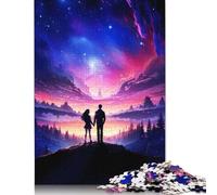 1000 Piece Stellar Companionship Creative Square Jigsaw Puzzles for Adults & Wooden Puzzles Stress Relief Puzzle Games And Unique 1000pcs (75x50cm)
