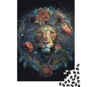 1000 Piece Stellar Lions Mane Wooden Jigsaw Puzzles Adults Teens Jigsaw Large Puzzle Toys Educational Intellectual Decompressing Fun Family Game 1000pcs (75x50cm)