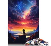 1000 Piece Stellar Love Sunset Puzzles for Adults & Wooden Puzzles Educational Puzzle Family Game 1000pcs (75x50cm)