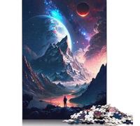 1000 Piece Stellar Twilight Galaxy Puzzles for Adults Wooden Puzzles Educational Games For Kids 1000pcs (75x50cm)