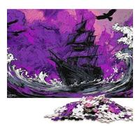 1000 Piece Stormy Seas Voyage -3 Jigsaw Puzzlesfor Adults Wooden Puzzle Jigsaws for Adults For Family Fun & Game Night 1000pcs (75x50cm)
