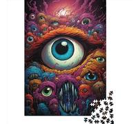 1000 Piece Strange Eyes Square Puzzles for Adults, Paper Puzzles Family Entertainment Toys 38x26cm/1000pcs