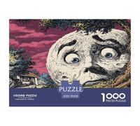 1000 Piece Strange Moon Jigsaw Puzzles Great Gift for Adults Fun Challenging Home Decoration Brainteasing Funky Planet Jigsaw Puzzle for Adults 70x50cm/1000pcs