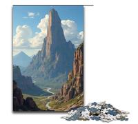 1000 Piece Strange Peaks And Jagged Rocks Puzzles Gifts Jigsaw Puzzles for Adults Christmas Wishlist with Santa Claus for Teenager Age 14 Up 1000 PCS(75x50cm)